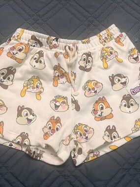 Zara Cream Cartoon Character Shorts
